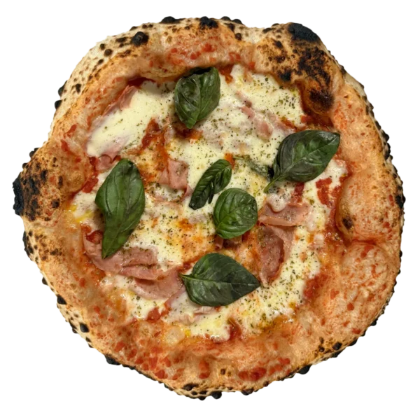 Pizza de jamón cocido